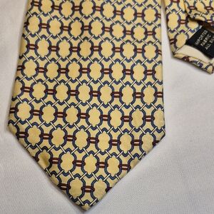 Bert Pulitzer Collector's Edition 100% Silk Yellow and Blue Mens Neck Tie